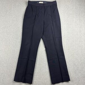 Tory Burch Pants Womens 4 Navy Wool Blend Straight Leg Stretch Dress Work Career